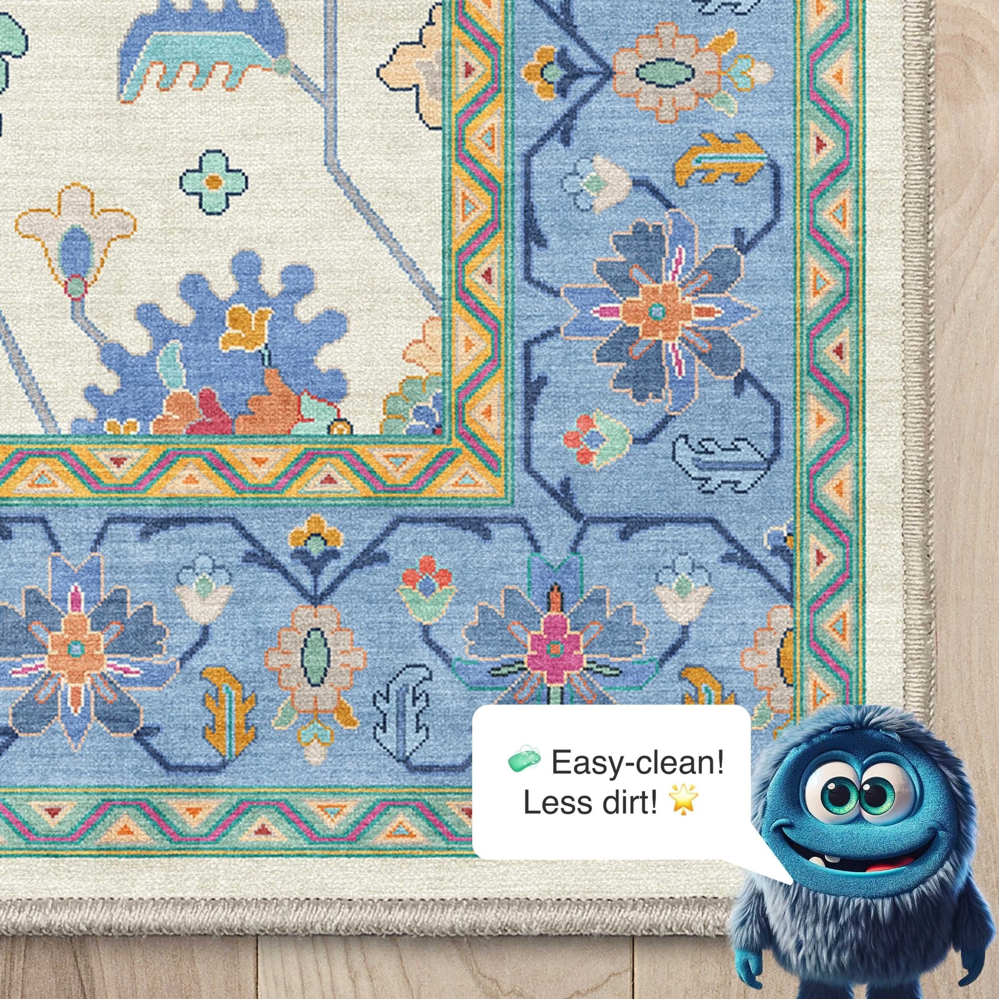 Well Woven Ushak Antalya Modern Vintage Boho Rug