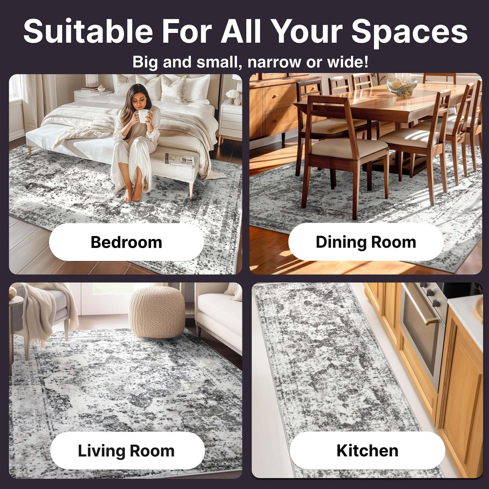 Patras Custom Size Runner Vintage Medallion Oriental Ivory Choose Your Width x Choose Your Length Hallway Runner Rug - Well Woven