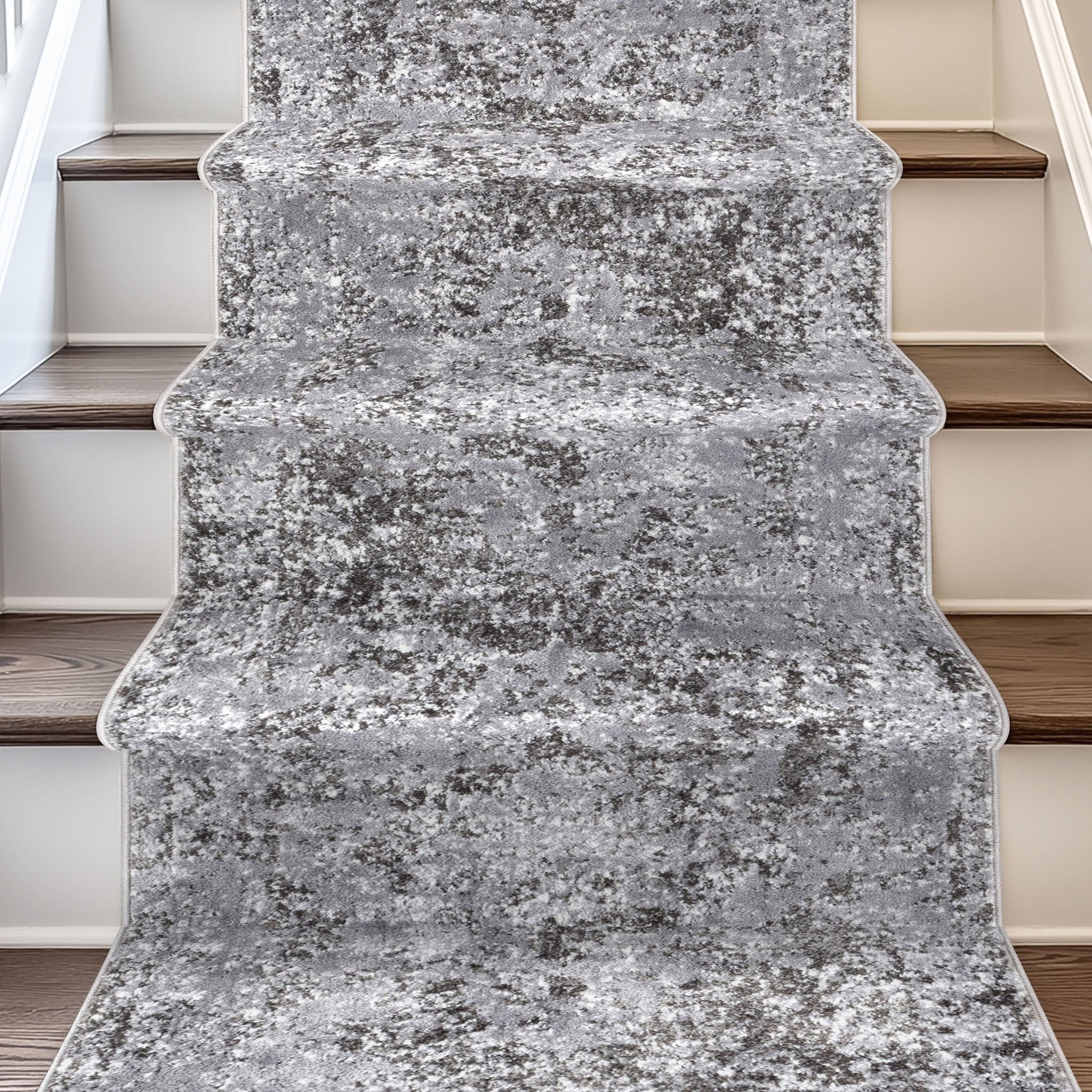 Patras Custom Size Runner Vintage Medallion Oriental Grey Choose Your Width x Choose Your Length Hallway Runner Rug - Well Woven