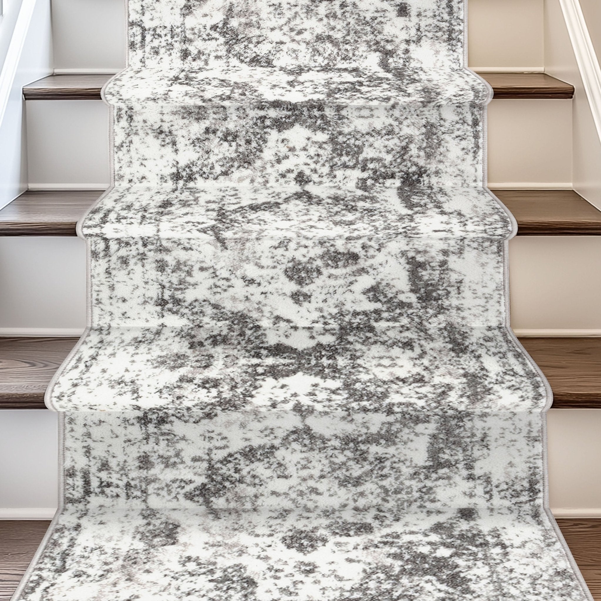 Patras Custom Size Runner Vintage Medallion Oriental Ivory Choose Your Width x Choose Your Length Hallway Runner Rug - Well Woven