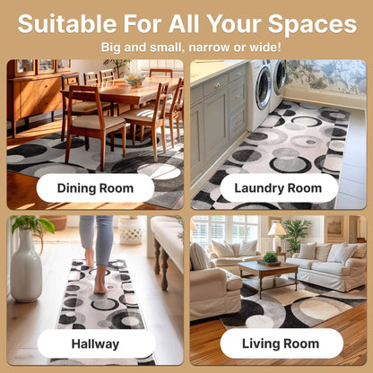 Avi Modern Geometric Grey Black Rug Well Woven