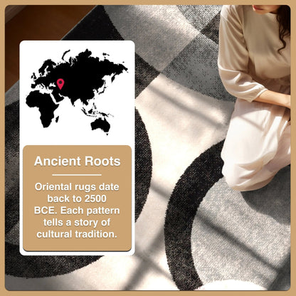 Avi Modern Geometric Grey Blush Rug Well Woven