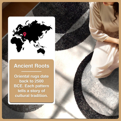 Avi Modern Geometric Grey Green Rug Well Woven