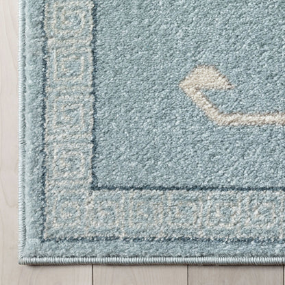 	Azra Tribal Medallion Light Blue Rug Well Woven	