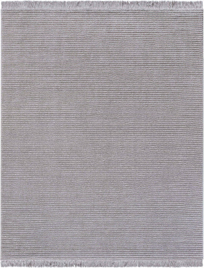 Carlow Solid & Striped Textured Taupe Ivory Ultra Soft High-Low Shag Rug Well Woven