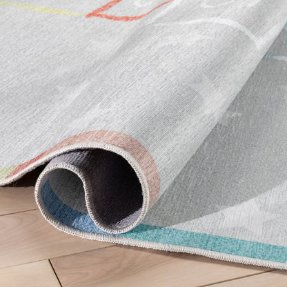 Hopscotch Modern Multi Kids Flat-Weave Rug Well Woven