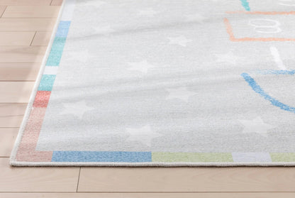 Hopscotch Modern Multi Kids Flat-Weave Rug Well Woven