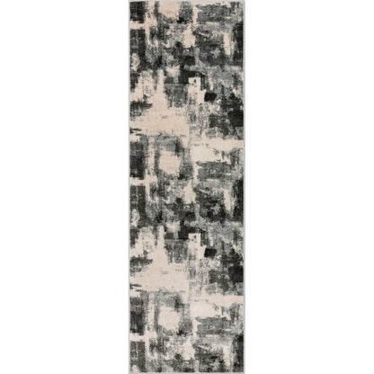 Kalia Modern Abstract Grey Black Rug Well Woven