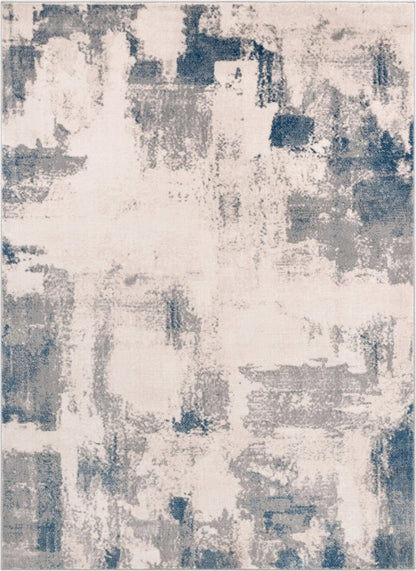 Kalia Modern Abstract Grey Blue Rug Well Woven