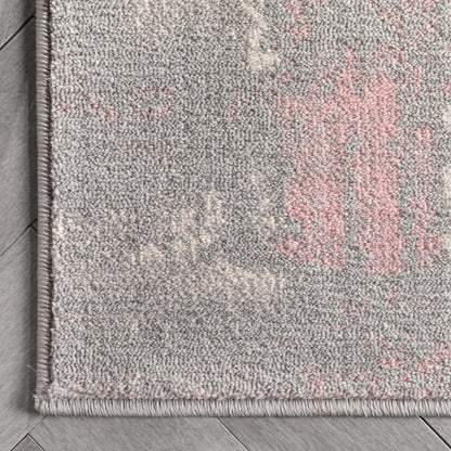 Kalia Modern Abstract Grey Blush Rug Well Woven	