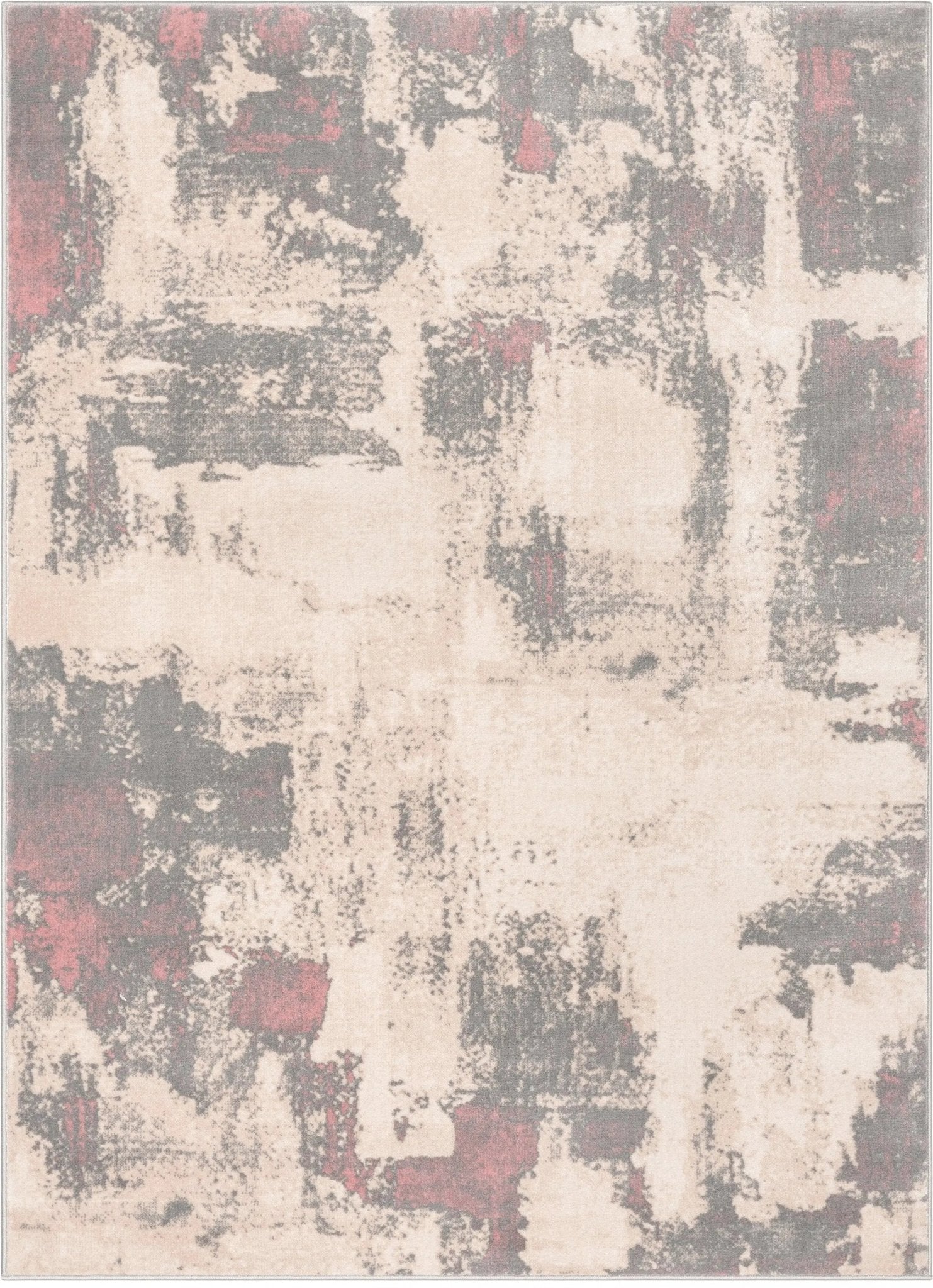 Kalia Modern Abstract Grey Blush Rug Well Woven	