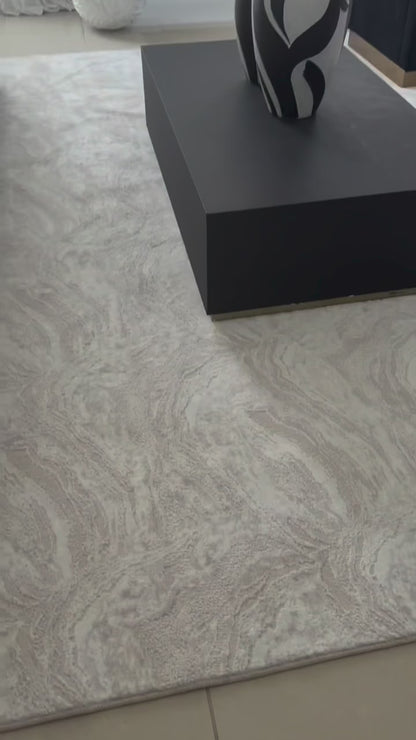 Esmilson Abstract Custom Rug - Wilton Weave, Glam Rug Design, Personalized Sizes