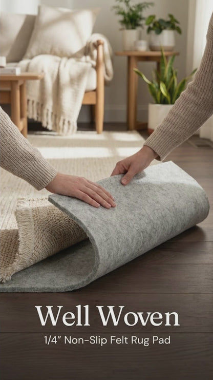 PAD-1 - Well Woven 1/4" Non-Slip Felt Rug Pad Product Overview 