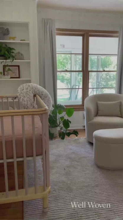 Carlow Solid & Striped Textured Taupe Ivory Ultra Soft High-Low Rug