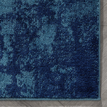 Shai Modern Geometric Grey Blue Rug Well Woven