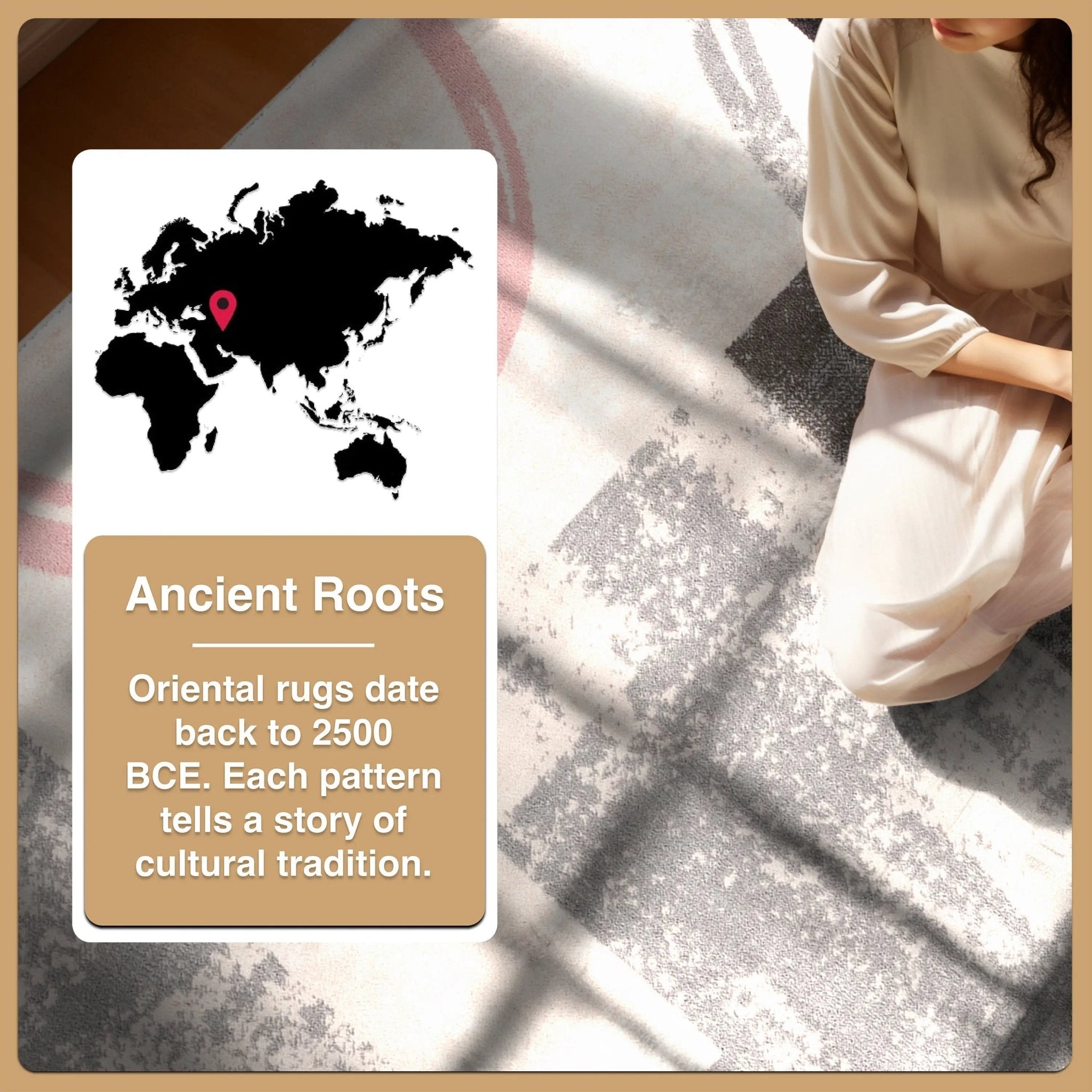 Shai Modern Geometric Grey Blush Rug Well Woven