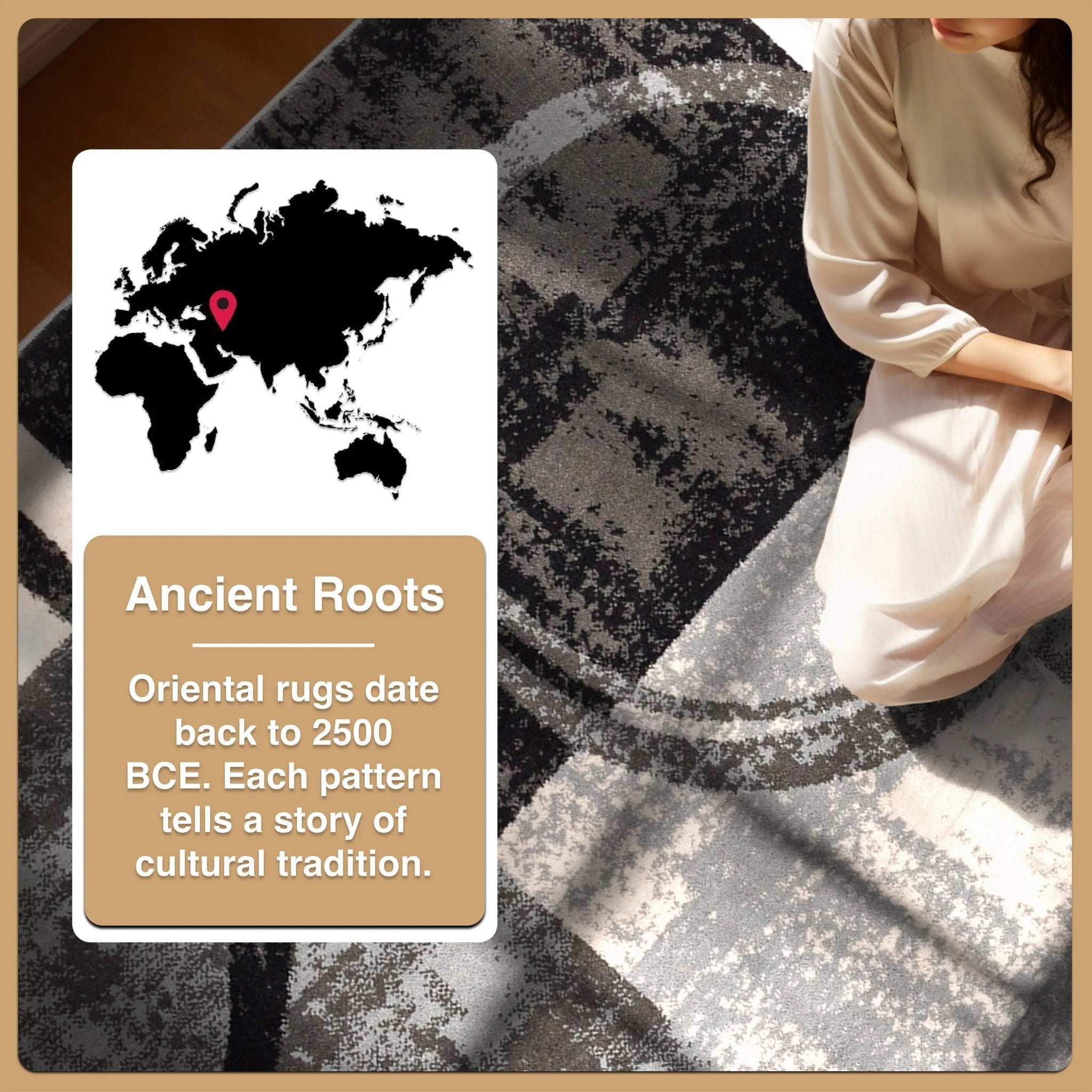 Shai Modern Geometric Grey Green Rug Well Woven