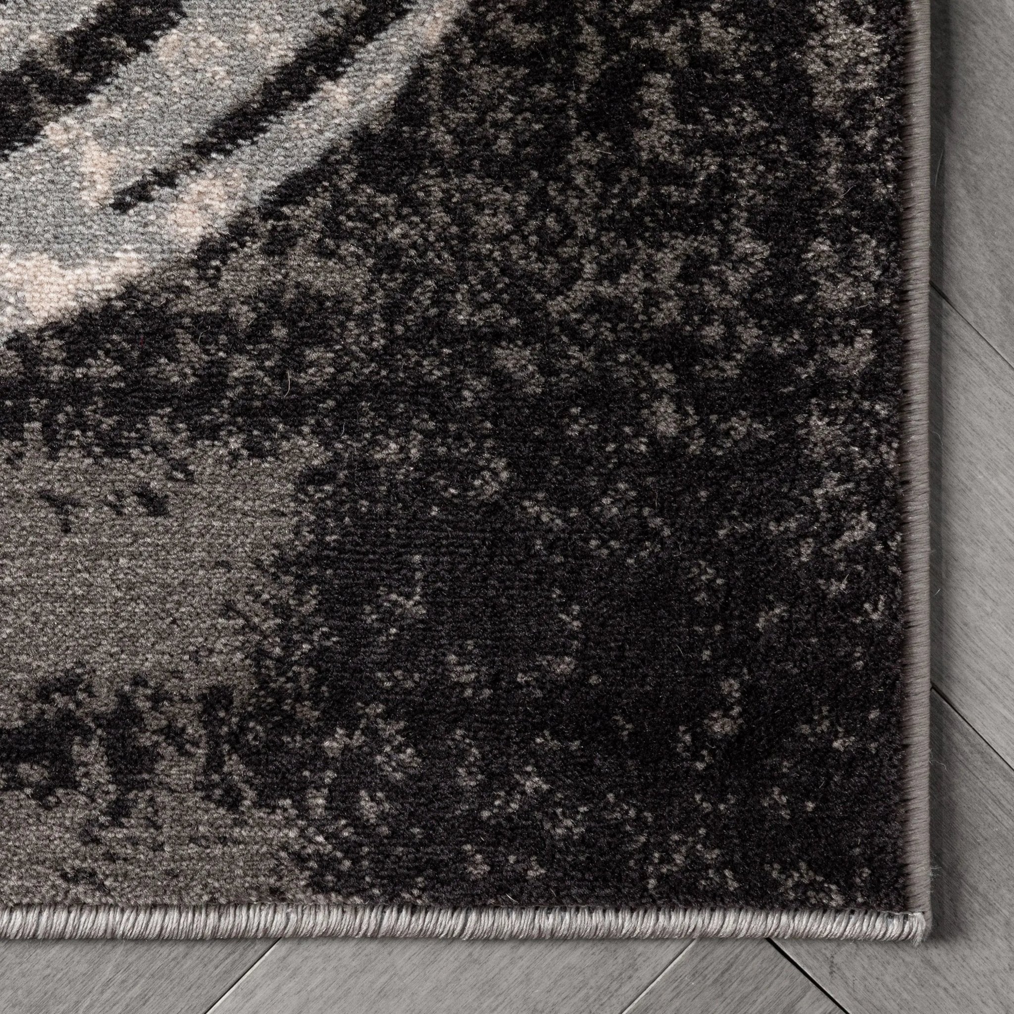 Shai Modern Geometric Grey Green Rug Well Woven