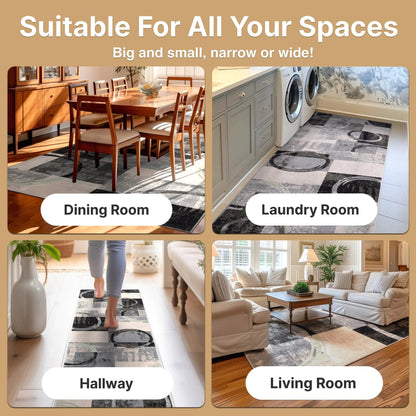 Shai Modern Geometric Grey Green Rug Well Woven