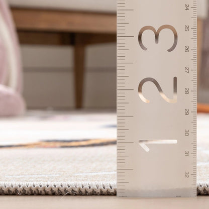 Traffic Modern Beige Kids Flat-Weave Rug Well Woven