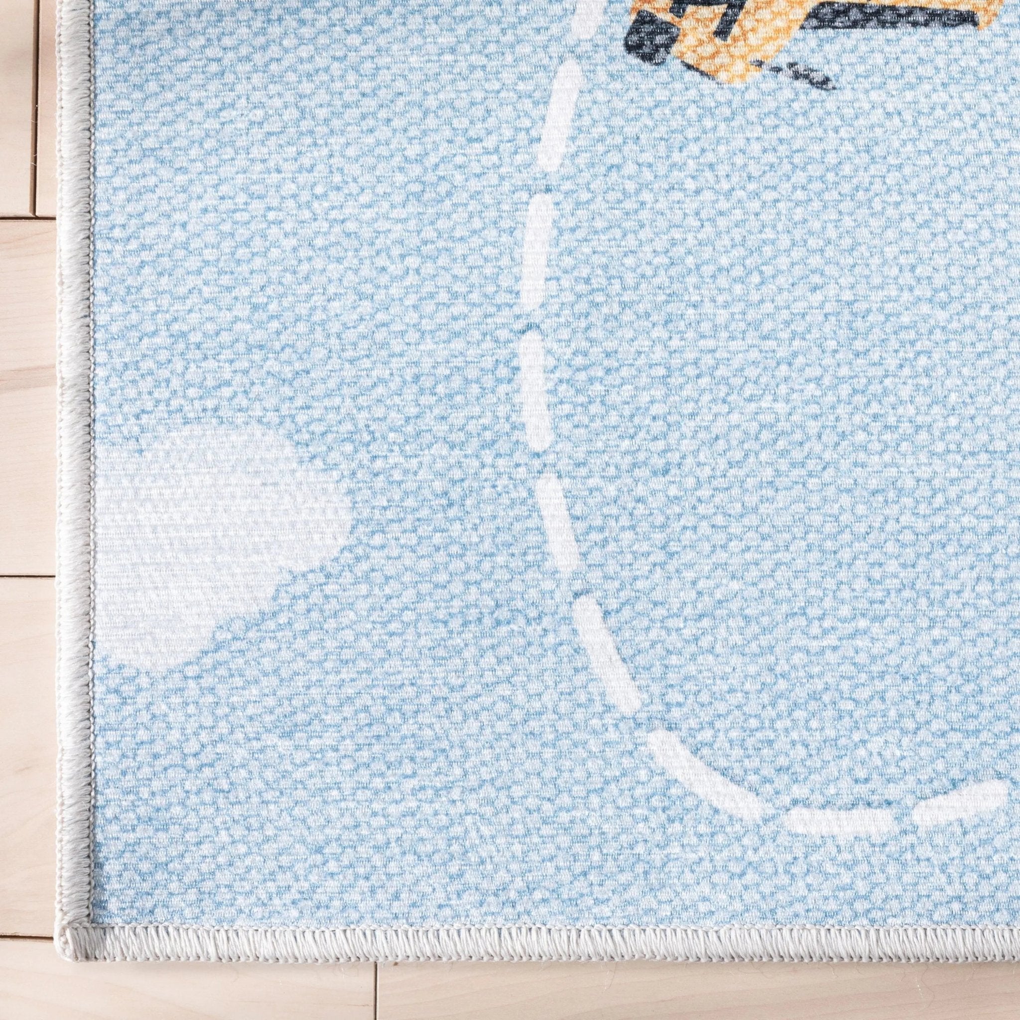 Traffic Modern Blue Kids Flat-Weave Rug Well Woven