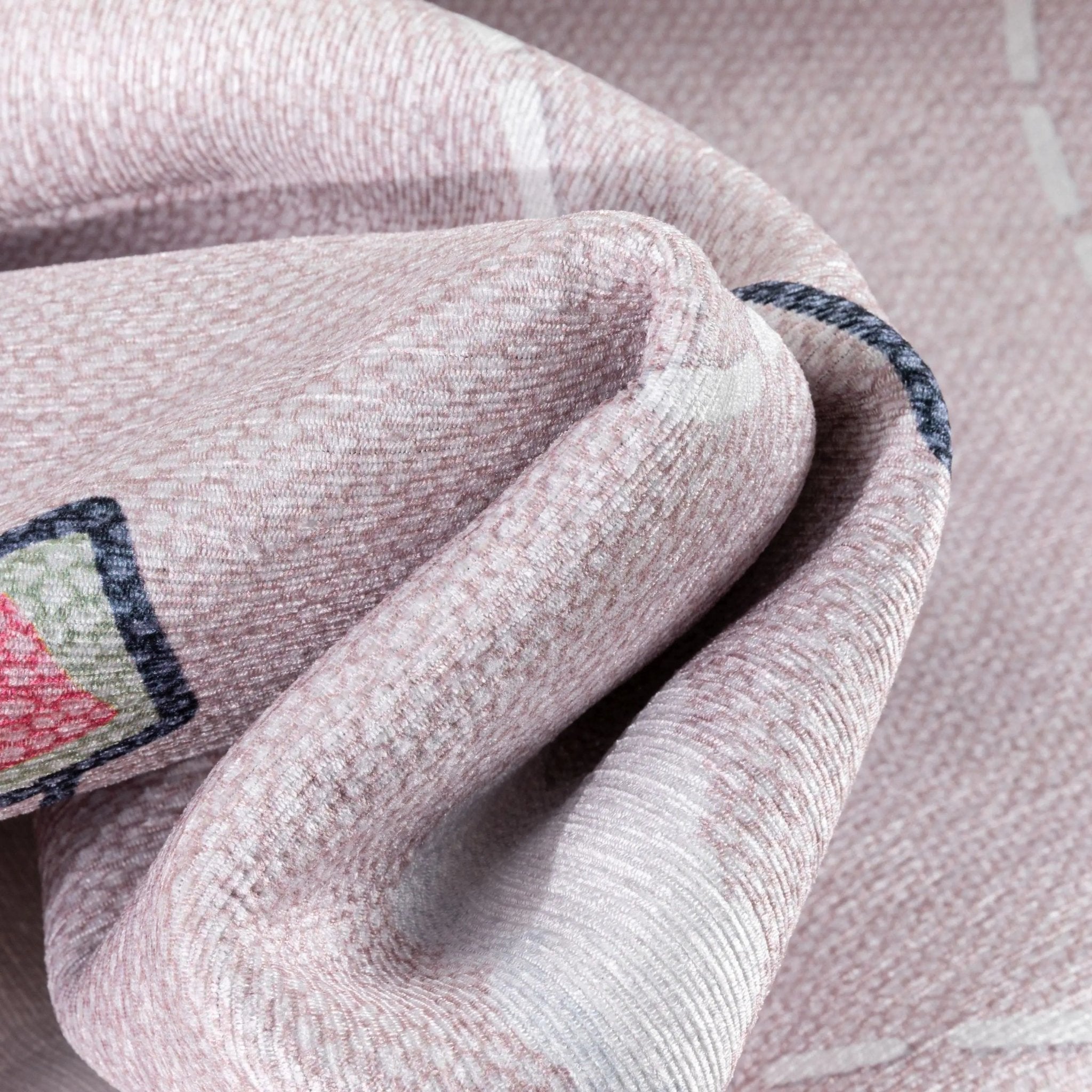 Traffic Modern Pink Kids Flat-Weave Rug Well Woven	