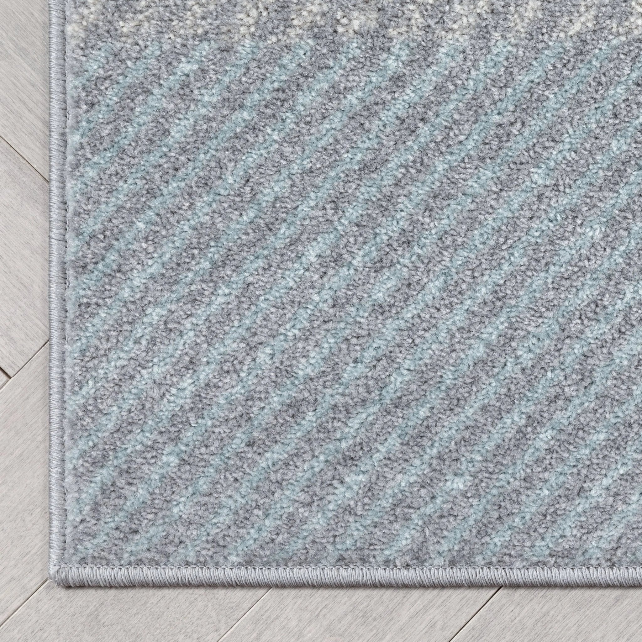 Wilma Modern Geometric Yellow Grey Rug Well Woven