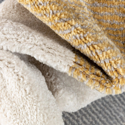 Wilma Modern Geometric Yellow Grey Rug Well Woven