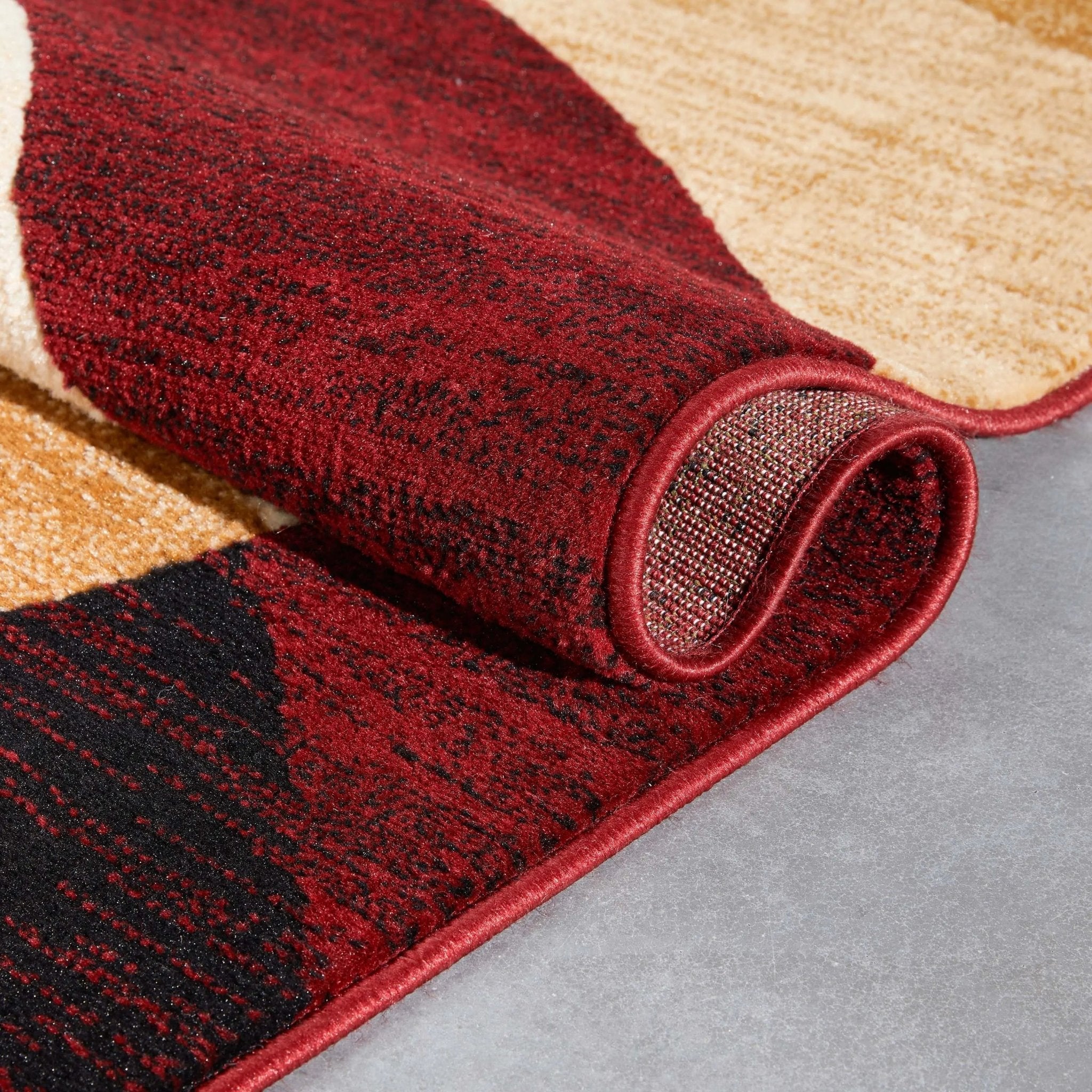 Bingo Red Modern Rug Well Woven