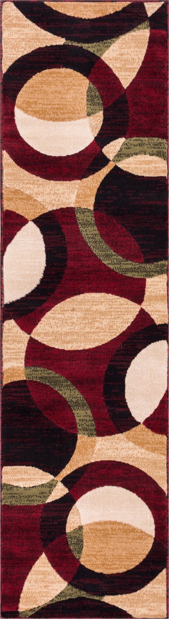 Bingo Red Modern Rug Well Woven