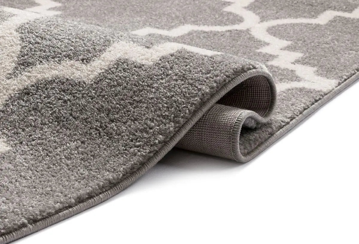Lulu's Lattice Grey Modern Rug Well Woven