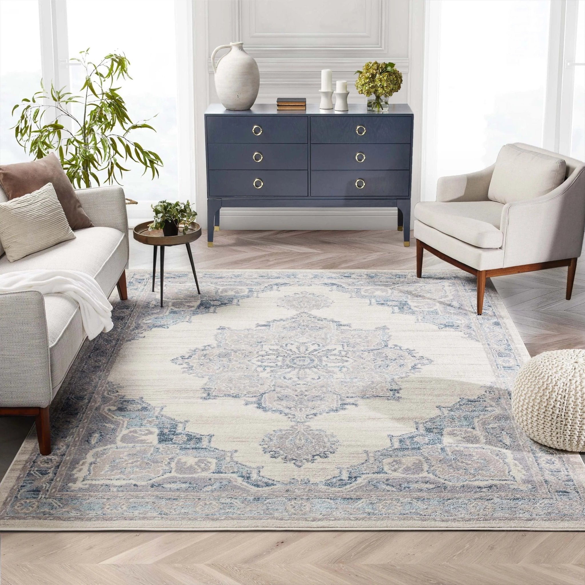 Branna Vintage Persian Blue Rug Well Woven