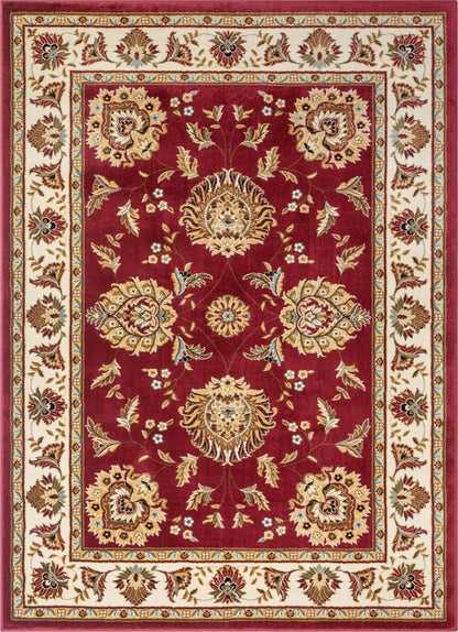Abbasi Red Traditional Rug Well Woven
