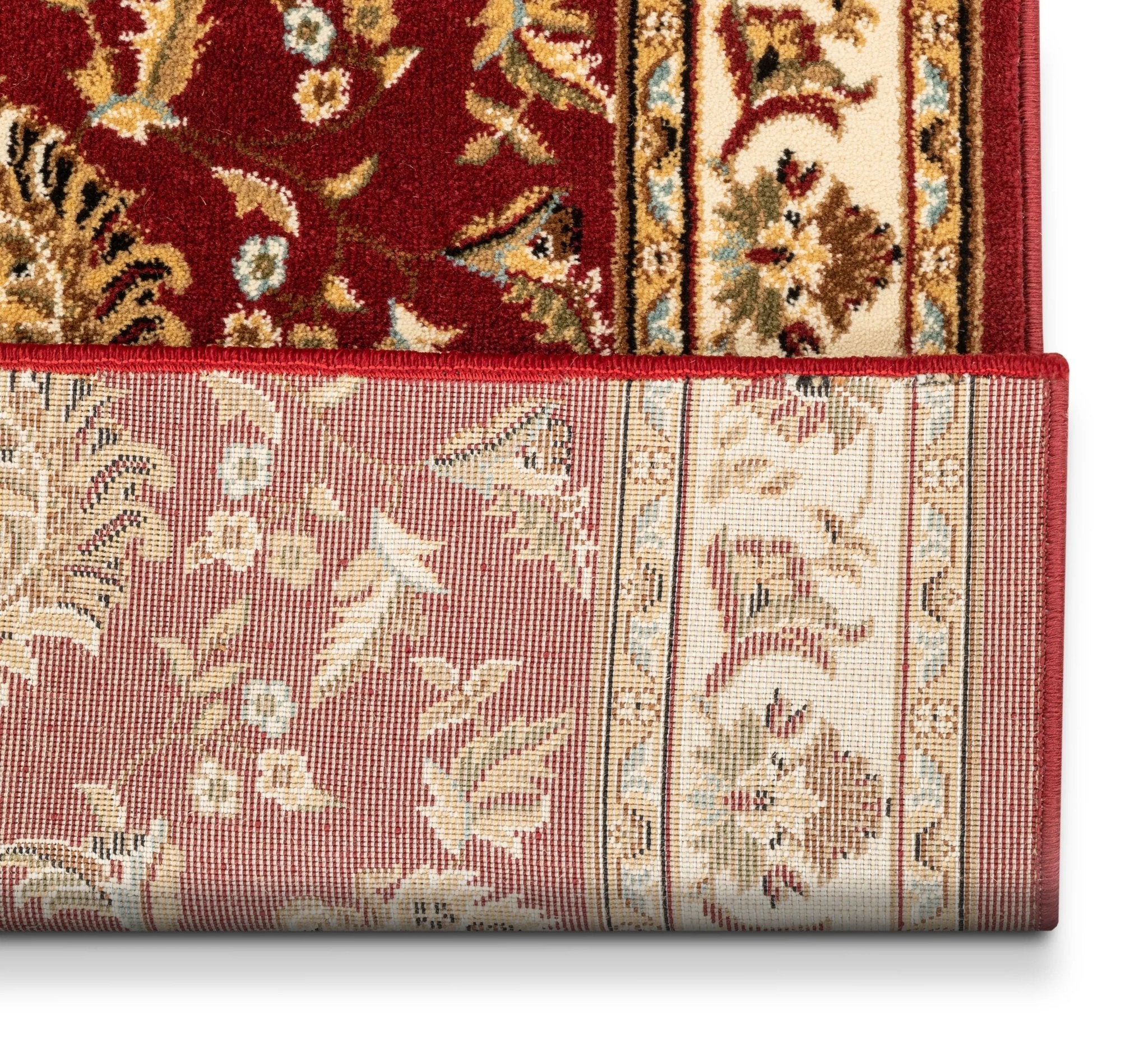 Abbasi Custom Size Runner Traditional Red Choose Your Width x Choose Your Length Hallway Runner Rug Well Woven
