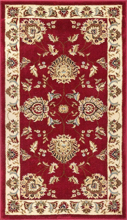 Abbasi Red Traditional Rug Well Woven