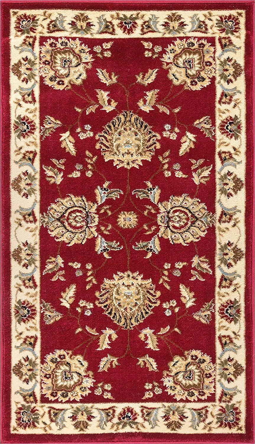 Abbasi Red Traditional Rug Well Woven