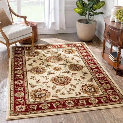 Abbasi Ivory Traditional Rug Well Woven