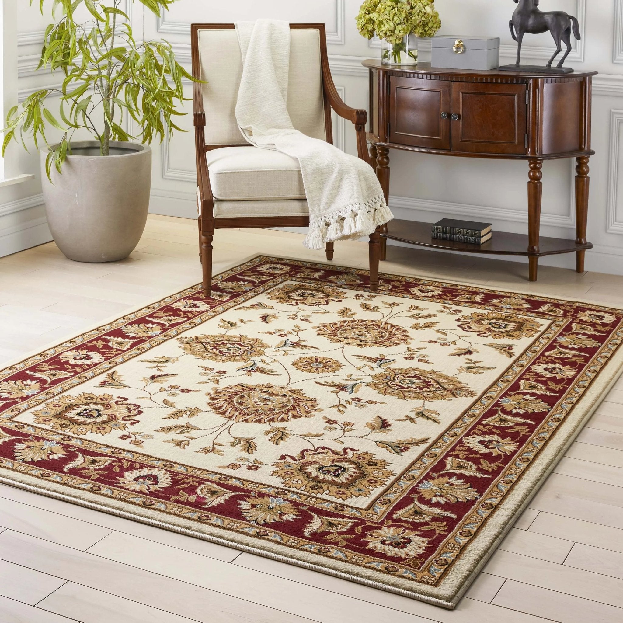 Abbasi Ivory Traditional Rug Well Woven