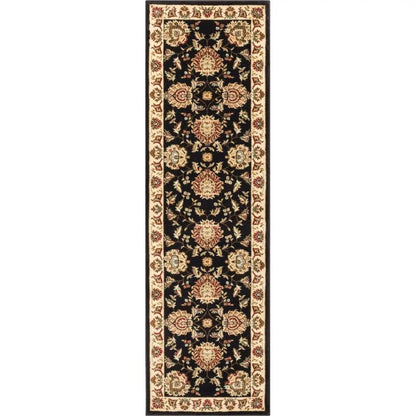 Abbasi Black Traditional Rug Well Woven