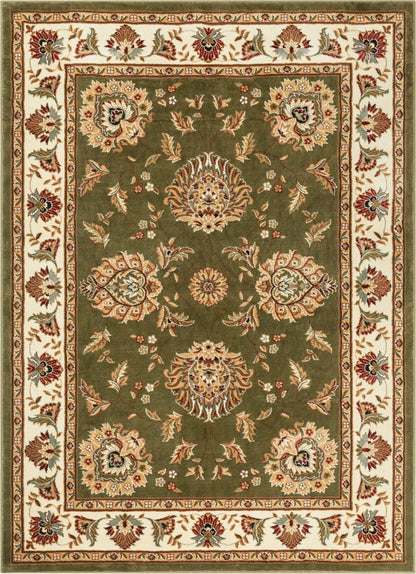 Abbasi Green Traditional Rug Well Woven