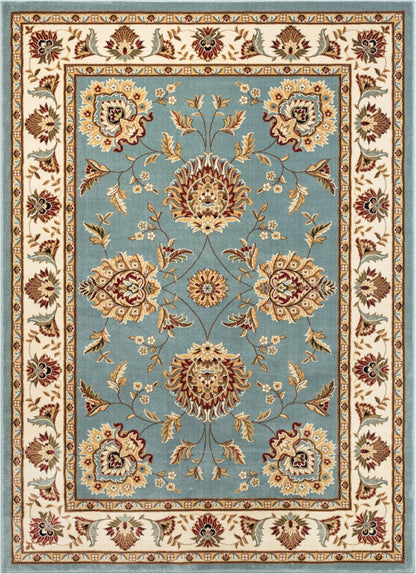 Abbasi Light Blue Traditional Rug Well Woven
