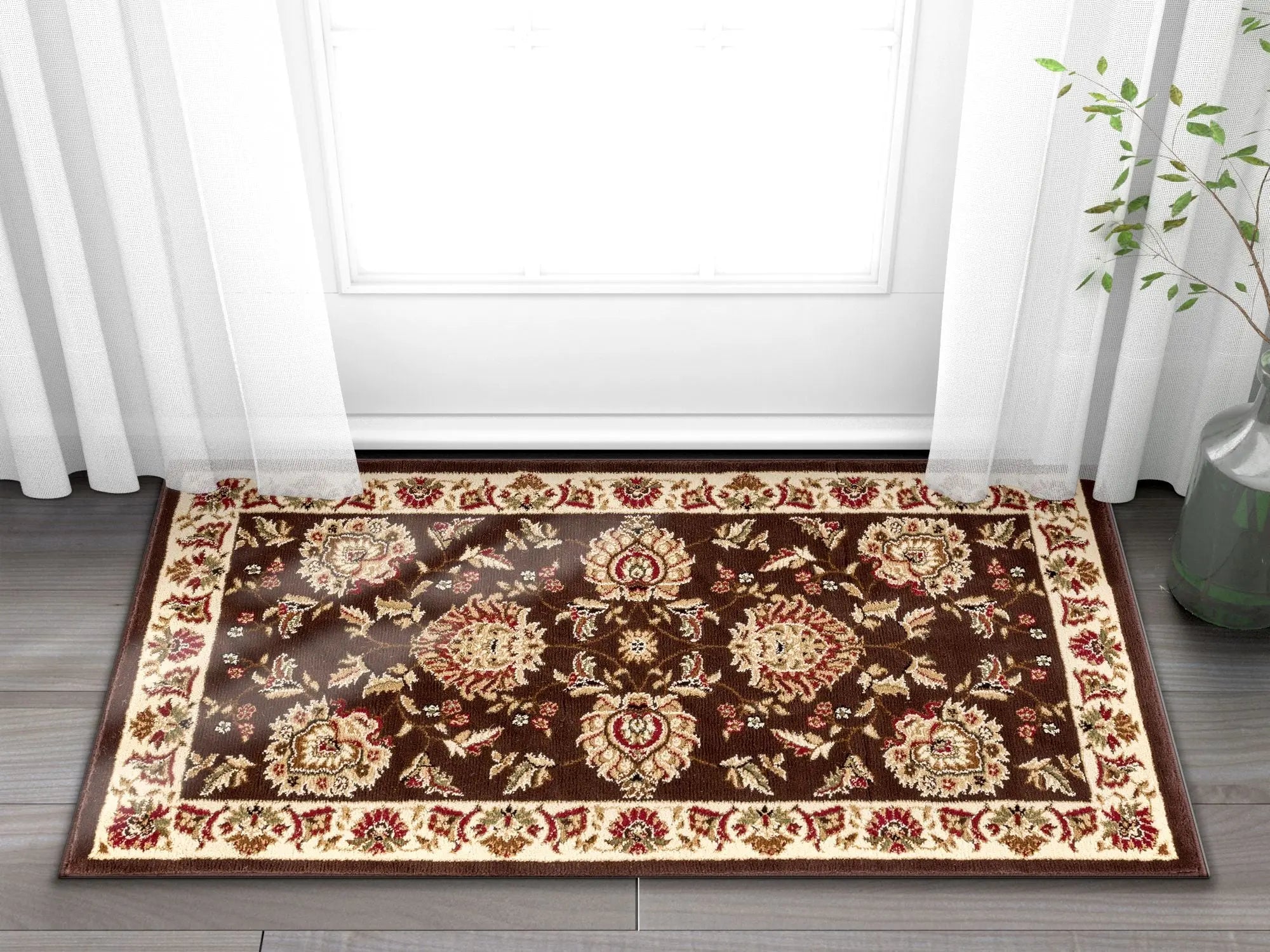 Abbasi Brown Traditional Rug Well Woven