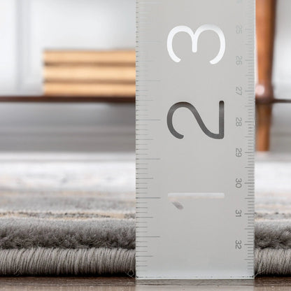 Abbasi Grey Traditional Rug Well Woven