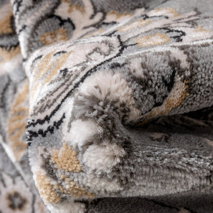 Abbasi Grey Traditional Rug Well Woven