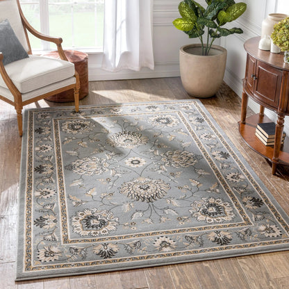 Abbasi Grey Traditional Rug Well Woven