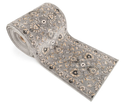 Abbasi Custom Size Runner Traditional Grey Choose Your Width x Choose Your Length Hallway Runner Rug Well Woven