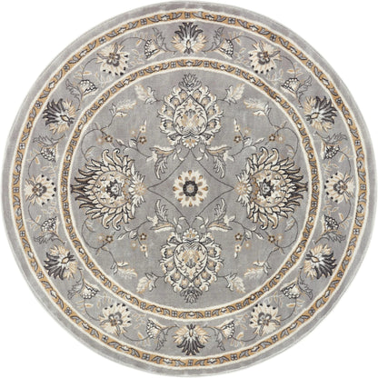 Abbasi Grey Traditional Rug Well Woven