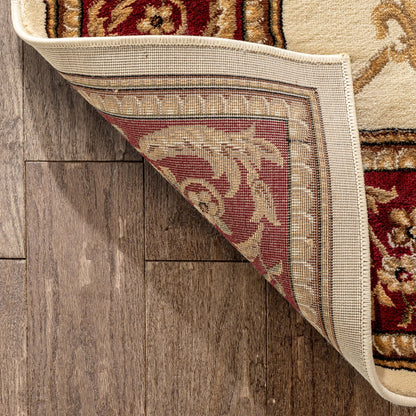 Fleur De Lis Ivory Formal Rug Well Woven