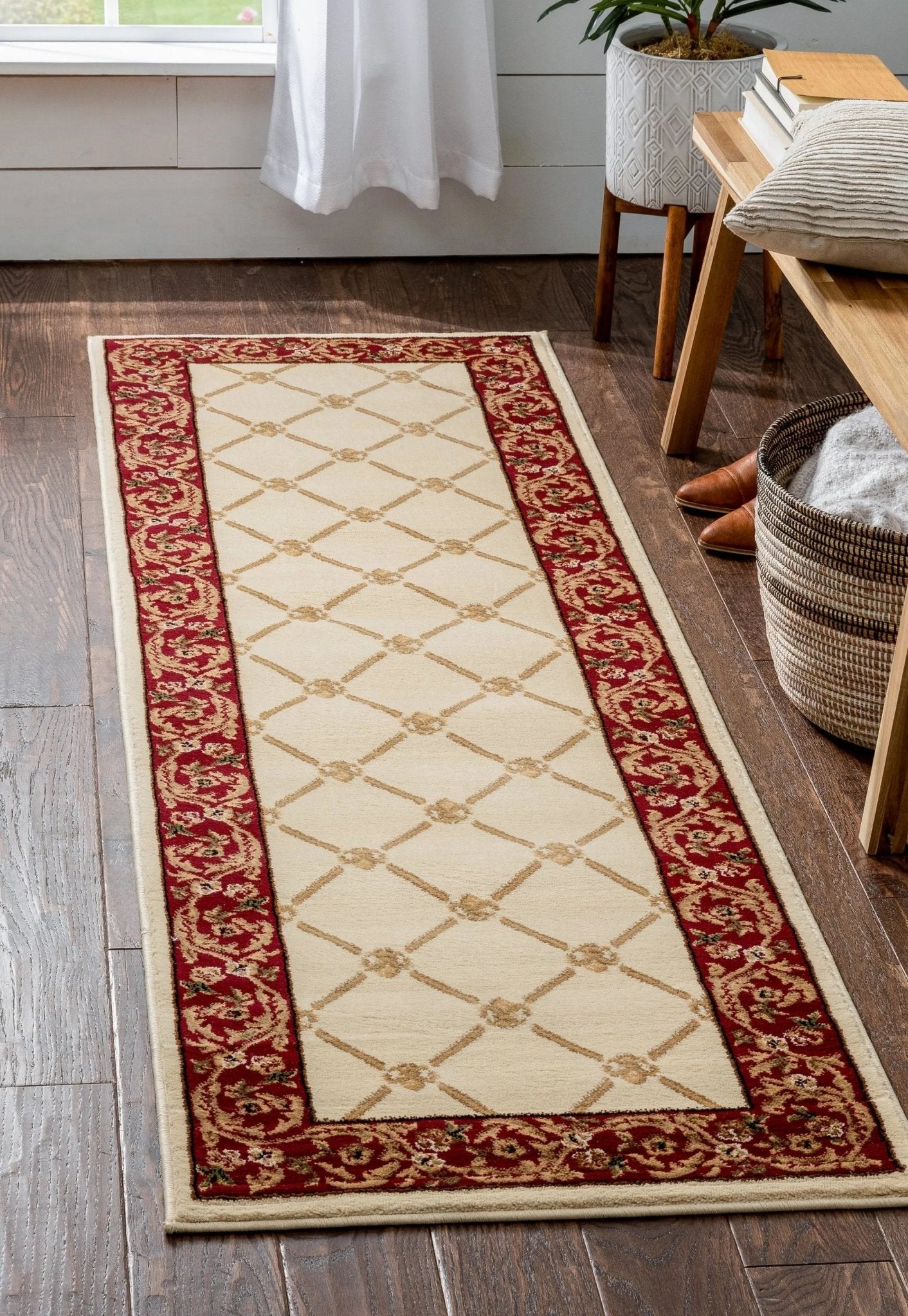 Fleur De Lis Ivory Formal Rug Well Woven