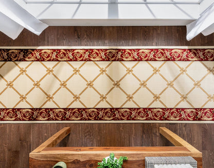 Fleur De Lis Ivory Formal Rug Well Woven